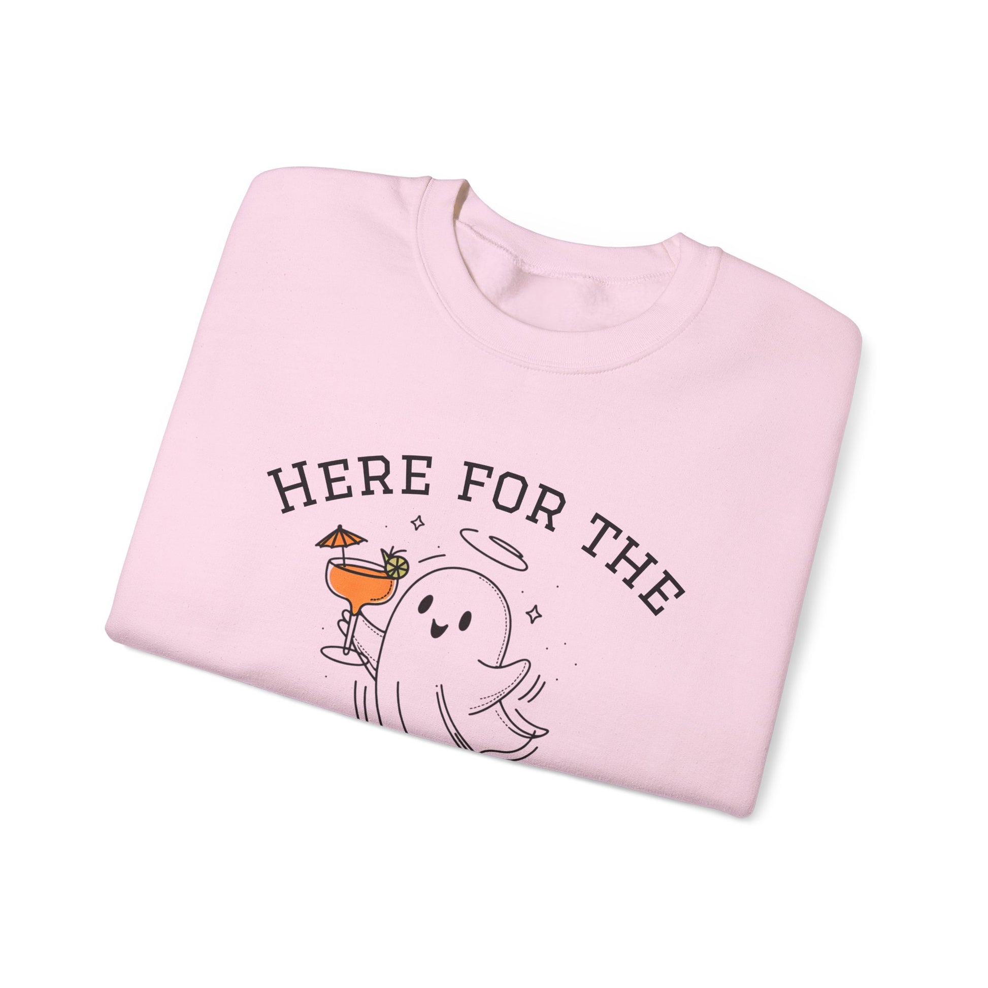 Ghostly Vibes Crewneck Sweatshirt | Here for the Boo's | Unisex Halloween Sweater, Cozy Fall Fashion, Spooky Season Apparel, Chill [...]