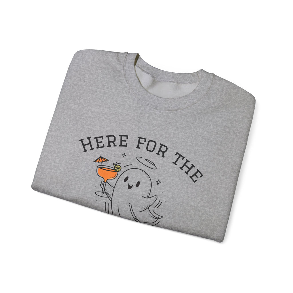 Ghostly Vibes Crewneck Sweatshirt | Here for the Boo's | Unisex Halloween Sweater, Cozy Fall Fashion, Spooky Season Apparel, Chill [...]