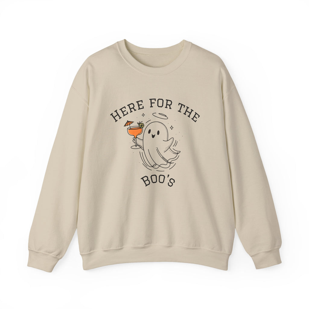 Ghostly Vibes Crewneck Sweatshirt | Here for the Boo's | Unisex Halloween Sweater, Cozy Fall Fashion, Spooky Season Apparel, Chill [...]