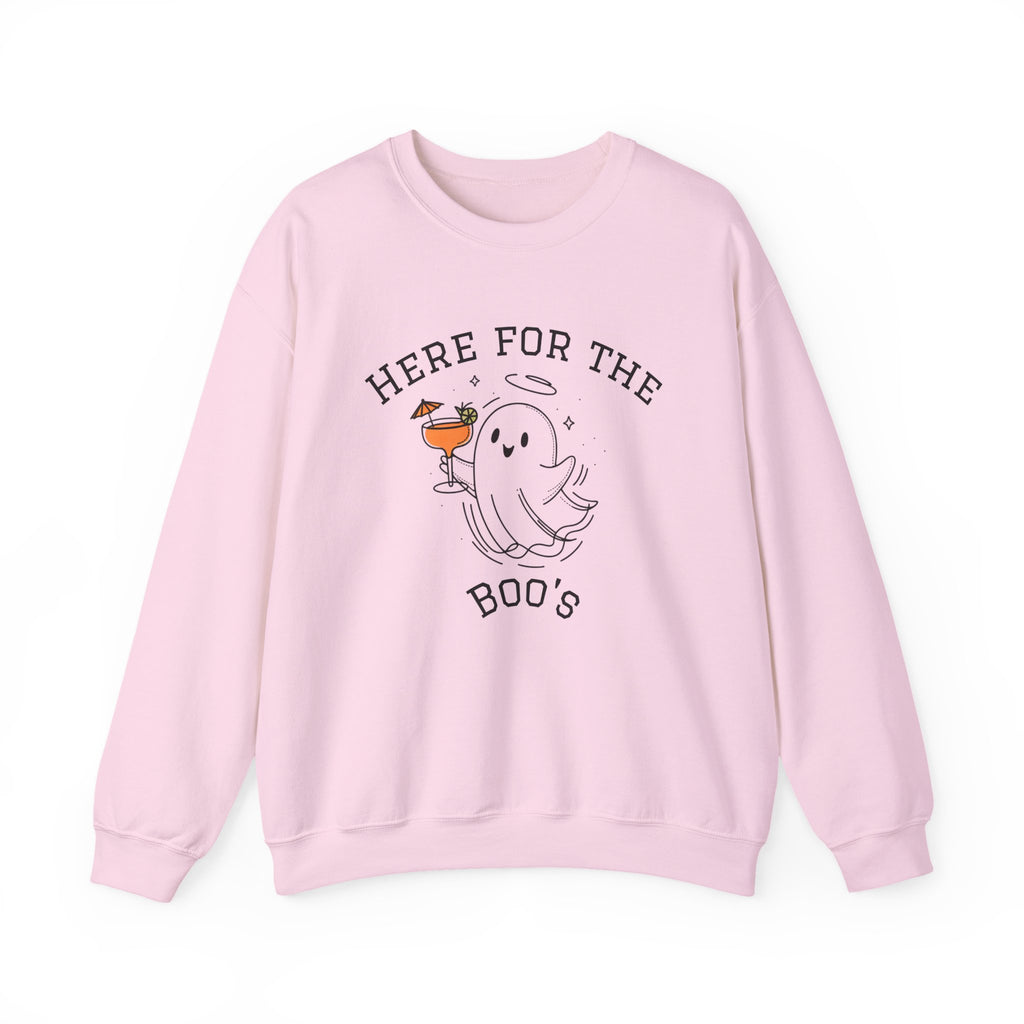 Ghostly Vibes Crewneck Sweatshirt | Here for the Boo's | Unisex Halloween Sweater, Cozy Fall Fashion, Spooky Season Apparel, Chill [...]