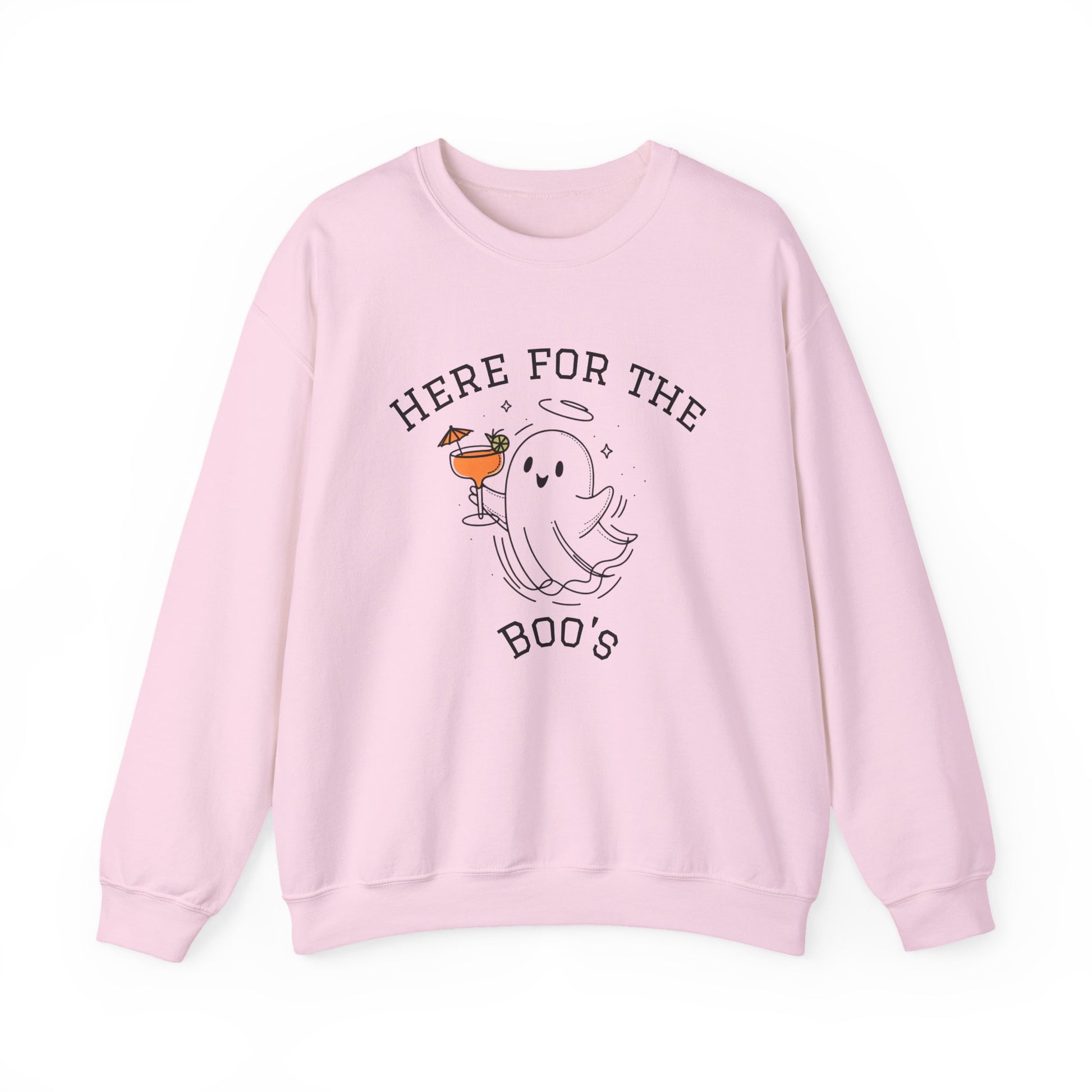 Ghostly Vibes Crewneck Sweatshirt | Here for the Boo's | Unisex Halloween Sweater, Cozy Fall Fashion, Spooky Season Apparel, Chill [...]