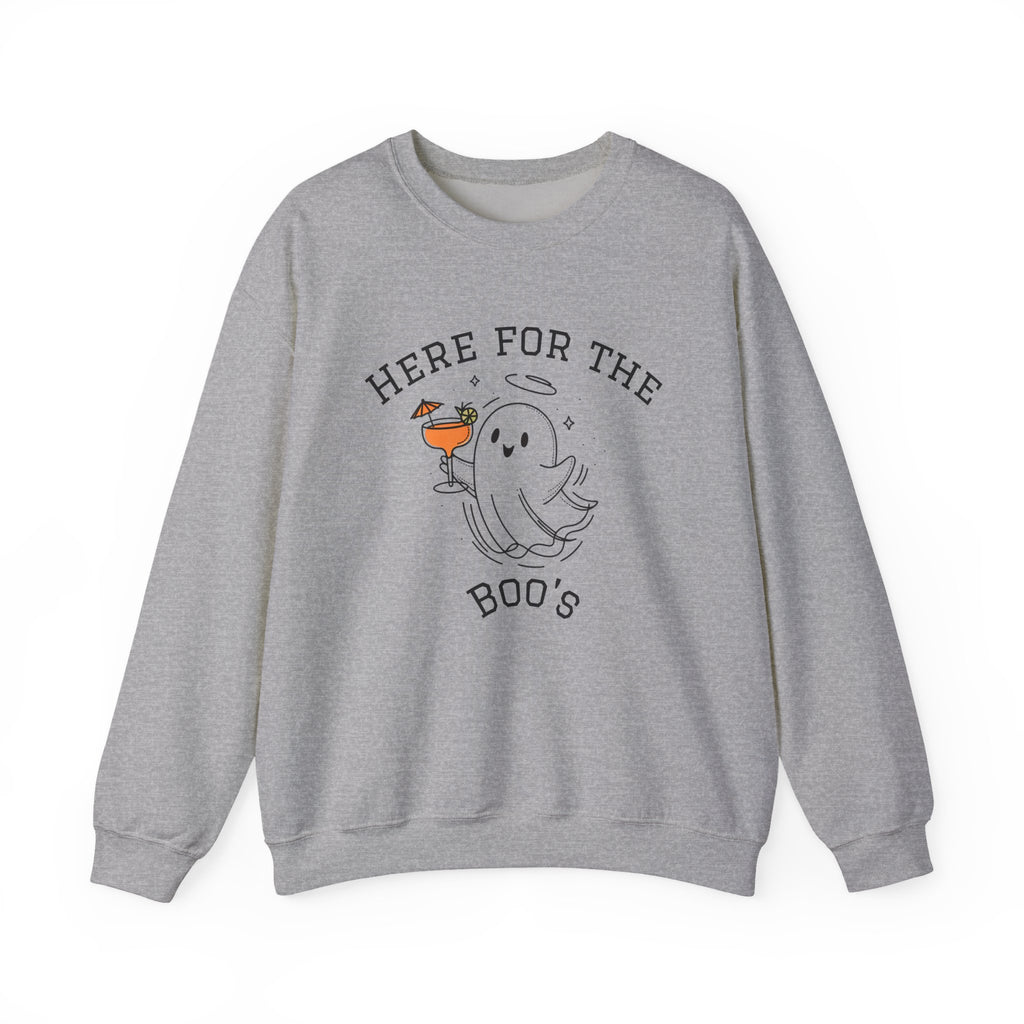 Ghostly Vibes Crewneck Sweatshirt | Here for the Boo's | Unisex Halloween Sweater, Cozy Fall Fashion, Spooky Season Apparel, Chill [...]