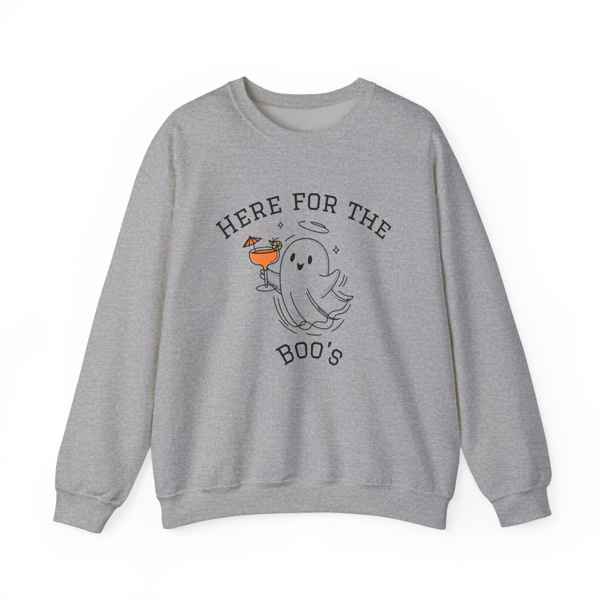 Ghostly Vibes Crewneck Sweatshirt | Here for the Boo's | Unisex Halloween Sweater, Cozy Fall Fashion, Spooky Season Apparel, Chill [...]
